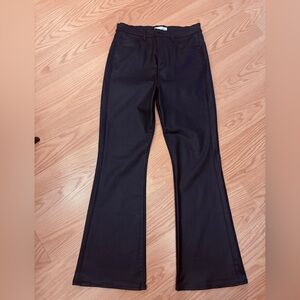 NWT Loft Slim Flare black coated denim jeans, size 8